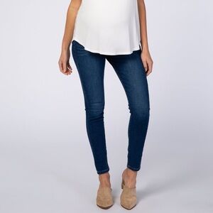 Pink Blush Skinny Maternity Jeans